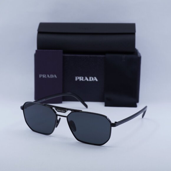 🕶️ New Prada PR58YS 1AB5S0 Sunglasses - Black Frame, Dark Grey Lenses - Picture 11 of 11